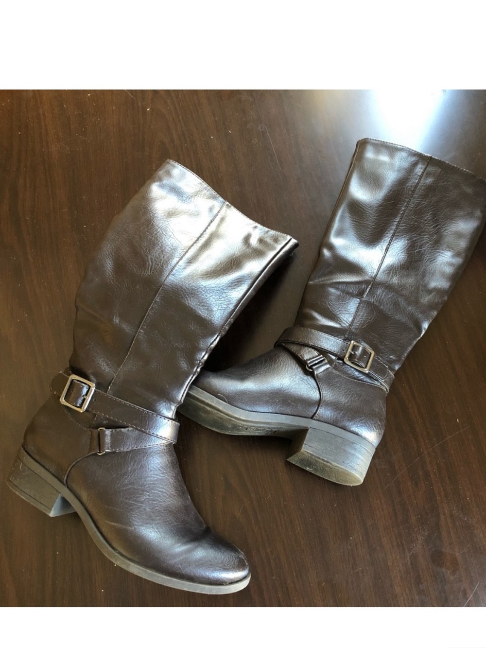 Kohl’s Brown knee-high faux leather boots